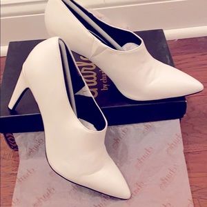 Charles David white booties